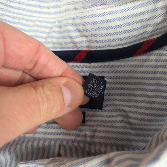 Polo Ralph Lauren Long Sleeve Button Down Shirt Mens 4XB Big Blue Striped - Picture 4 of 8